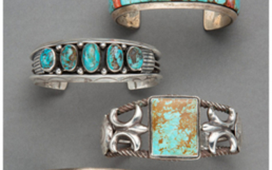 Four Southwest Bracelets c. 1950 - 1980 including...