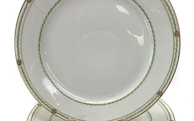 8 GDA Limoges Hand Painted Porcelain Dessert Plates c1900