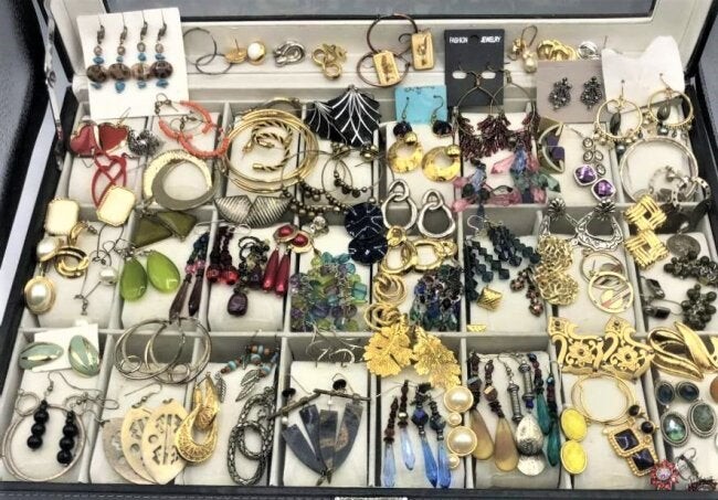 81 Pairs Assorted Costume Jewelry Pierced Earrings