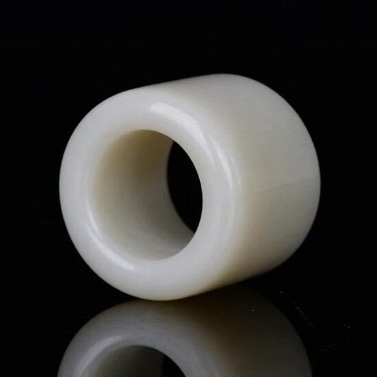 Chinese Qing Style Jade Archer Ring