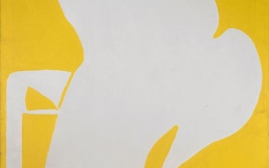 Untitled (abstract composition in yellow and white)