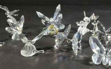9 Boxed Swarovski Crystal Butterflies and Insects