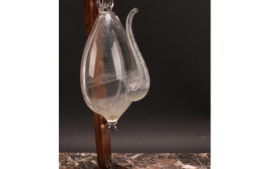 A 19th century Dutch weather glass or donderglas barometer, ...