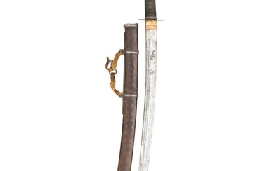 A CHINESE SWORD (DAO) WITH SILVERED IRON MOUNTS, QING DYNASTY, 18TH/19TH CENTURY