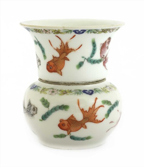 A Chinese famille rose cup and bowl