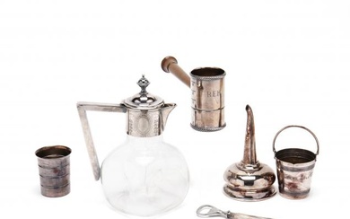A Collection of Silverplate & Sterling Silver Barware