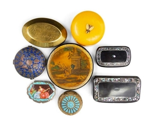 A Collection of Ten Continental Snuff Boxes