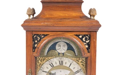 A Dutch rosewood bracket clock
