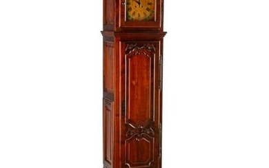 A French Provincial Walnut Longcase Clock Height 93 x