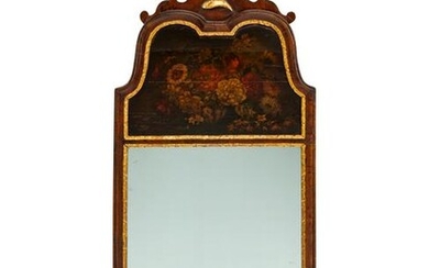 A George III Parcel-Gilt Mahogany Mirror Height 52 1/2