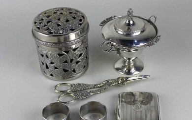 A George V silver cigarette case
