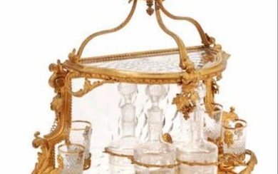 A Louis Xvi Style Gilt Bronze And Glass Convertible