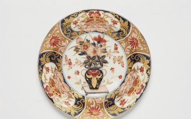 A Meissen porcelain plate with rare Imari decor