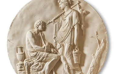 A PAIR OF NEOCLASSICAL PLASTER RELIEFS, MODERN