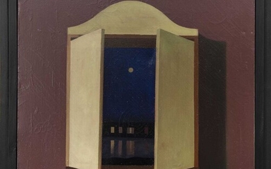 A PEEP AT THE NIGHT, AN OIL BY DAVID EVANS ARCA RSA RSW