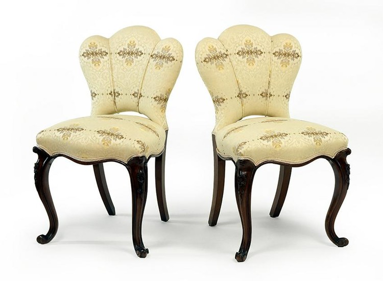 A Pair of victorian Upholstered Chairs.