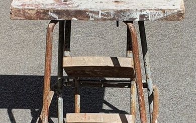 A RUSTIC STEP STOOL