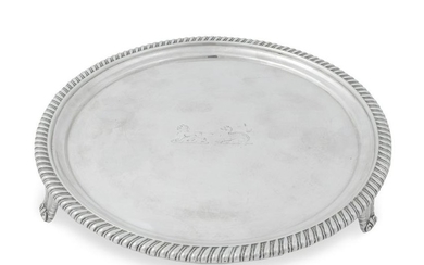 A Regency Silver Waiter Height 1 1/2 x diameter 9 3/8