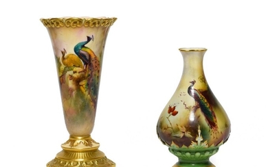 A Royal Worcester Porcelain Vase, by Walter Sedgley, 1913, of...