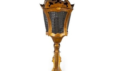 A Venetian Style Gilt Metal Wall Mounted Lantern Height