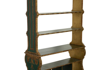 A Venetian Style Painted and Parcel Gilt Open Sided Etagere