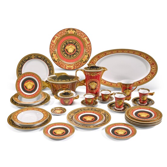 A Versace 'Medusa' part dinner and coffee service, Rosenthal, 20th century