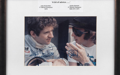 'A bit of advice', a photograph signed by World Champions...