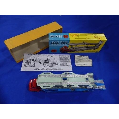 A boxed Corgi 1101 Carrimore Car Transporter, red cab with b...