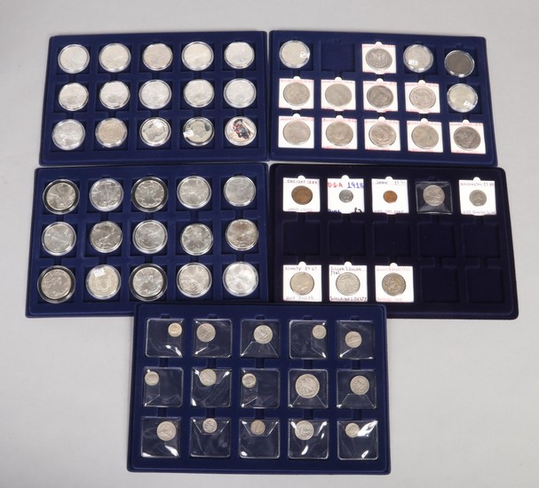 A collection of American silver coins etc. Including 44 doll...