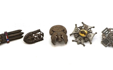A collection of WWII Polish Armed Forces in the West uniform badges