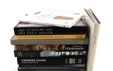 A collection of ten silver reference books