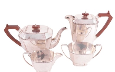 A four-piece silver tea service, by William Suckling Ltd, Sh...