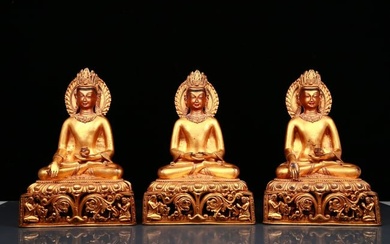 A group of stunning gilt bronze Bodhisattva statues
