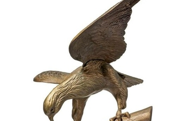 A large bronze eagle