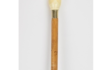 A late 19th/early 20th century walking stick, with an ivory ...