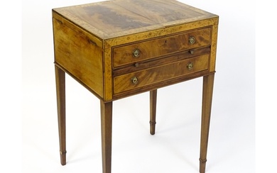 A late Georgian mahogany dressing table / vanity table with ...