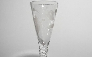 A massive ceremonial glass or goblet mid 18th...