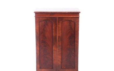 A mid-Victorian flame mahogany collector's cabinet, the pair...