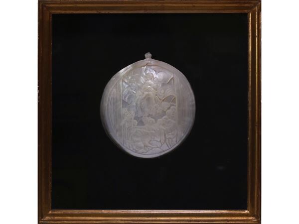 A mother of pearl Pilgrim shell 19th century