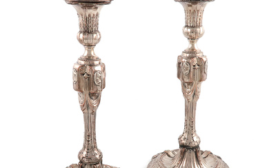 A pair of George III old Sheffield plated...