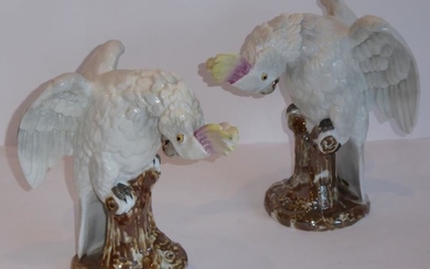 A pair of late 19th century German porcelain models...