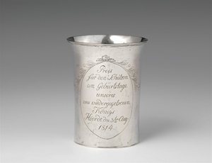 A rare Unna silver beaker commemorating the b ...