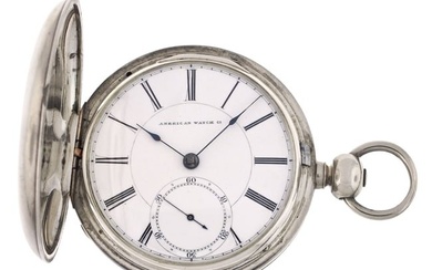 A silver cased Waltham Civil War era pocket watch
