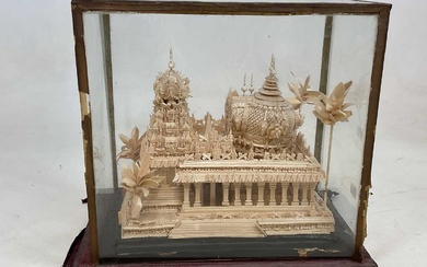 A very unusual model of an unknown palace constructed from...