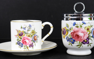 A vintage Royal Worcester (England) 'Bournemouth' porcelain selection, comprising an...
