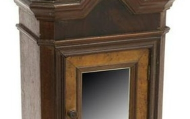 ANTIQUE FRENCH MINIATURE DOLL'S MIRRORED ARMOIRE