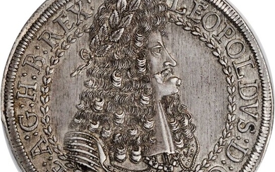 AUSTRIA. 2 Talers, ND (1686-96). Hall Mint. Leopold I. NGC MS-62.