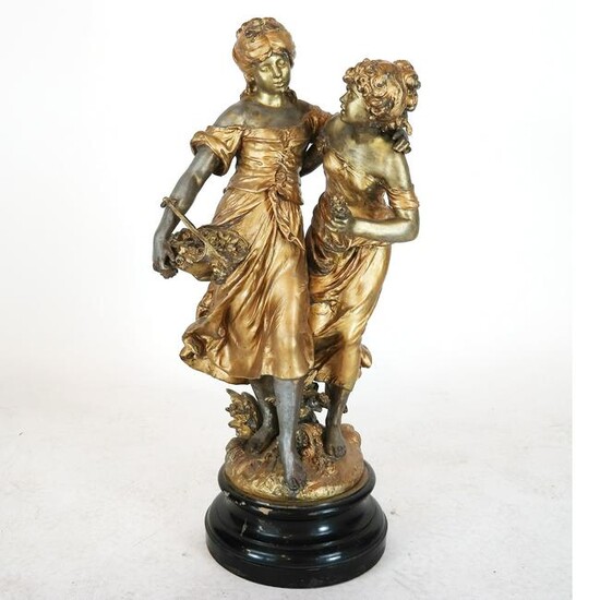 After Auguste MOREAU: "Amitie" - Bronze Sculpture