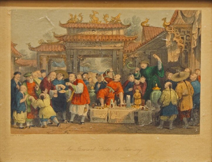 After Thomas Allom, British 1804-1872- The Chinese Empire: Illustrated; hand-coloured engravings, six, engraved by various hands, ea.16.5 x 21.5 cm (6)