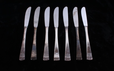Air-India Silver Plated Knives Lot Of Seven